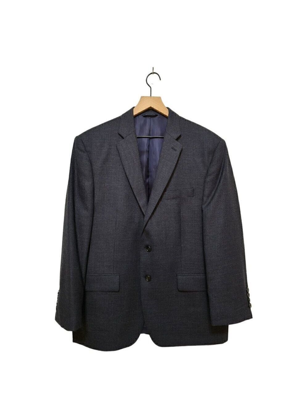 Ralph Lauren Mini Houndstooth Wool Single Breasted Blazer Sz 42S
